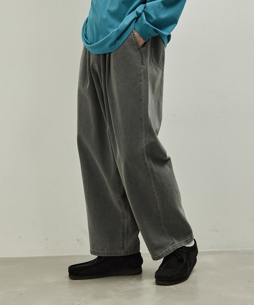 JUNRED(ジュンレッド)の「デニムワイドパンツ(デニムパンツ・メンズ・ネイビー/ブラック/グレー・M/L/LL)」の6枚目の写真