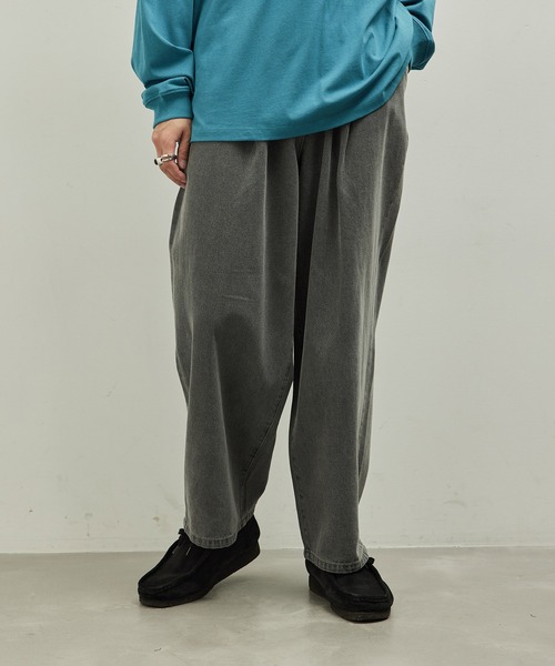 JUNRED(ジュンレッド)の「デニムワイドパンツ(デニムパンツ・メンズ・ネイビー/ブラック/グレー・M/L/LL)」の7枚目の写真