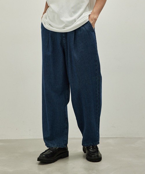 JUNRED(ジュンレッド)の「デニムワイドパンツ(デニムパンツ・メンズ・ネイビー/ブラック/グレー・M/L/LL)」の9枚目の写真