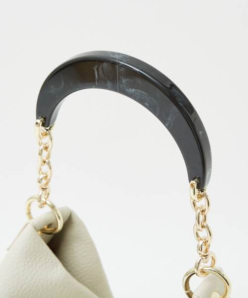 LOWELL things（ロウェル　シングス）の「【旧品番※使用禁止】Resin-T/アクリルHOBOショルダートートBAG/ホーボーバッグ（トートバッグ・レディース・ブラック/アイボリー/セージグリーン・フリー）」の13枚目の写真