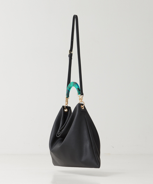 LOWELL things（ロウェル　シングス）の「【旧品番※使用禁止】Resin-T/アクリルHOBOショルダートートBAG/ホーボーバッグ（トートバッグ・レディース・ブラック/アイボリー/セージグリーン・フリー）」の19枚目の写真