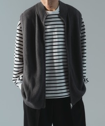 epnok | ダブルジップ鹿の子ニットベスト(ベスト)