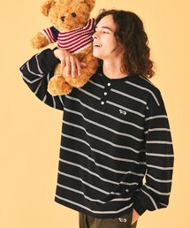 TOWNCRAFT | TOWN CRAFT/タウンクラフト 別注 スリーラインボーダーロングスリーブ ヘンリーネックTシャツ(Tシャツ/カットソー)