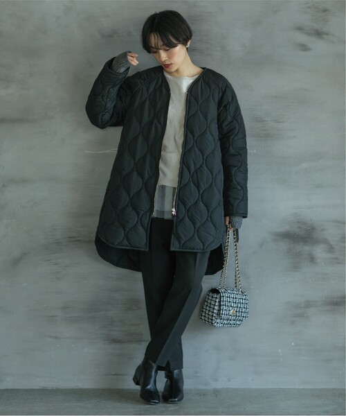 OPAQUE.CLIP（オペークドットクリップ）の「◆≪エマール検証済≫イージーテーパードパンツ/ネオサーモ【洗濯機洗い可/蓄熱素材/ストレッチ/イージーケア】（その他パンツ・レディース・ボルドー/ブラウン系その他/オフホワイト/ブラック・38/36/40/34/42）」の15枚目の写真