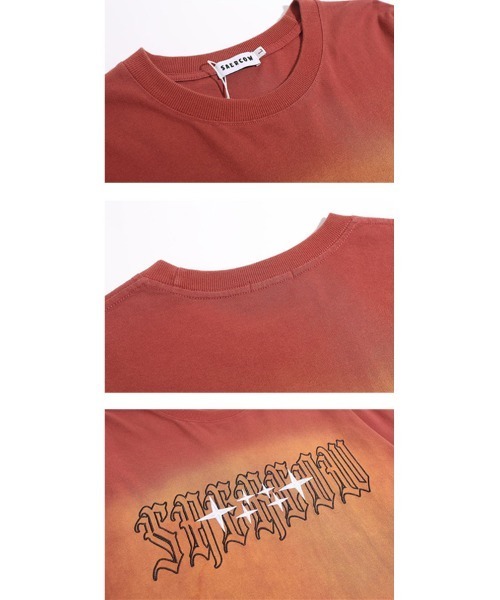 Ressaca(レサーカ)の「オーバーサイズ ユーズド加工 ロゴプリント刺繍 長袖Tシャツ(Tシャツ/カットソー・メンズ・レッド/パープル系/パープル/ブラック系/ブラック/レッド系・M/L/XL)」の13枚目の写真