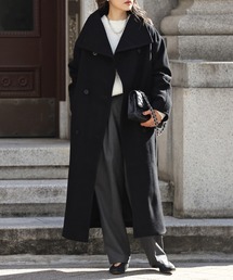 Bonjour Sagan | ダブルボタンスタンドカラーコート(その他アウター)