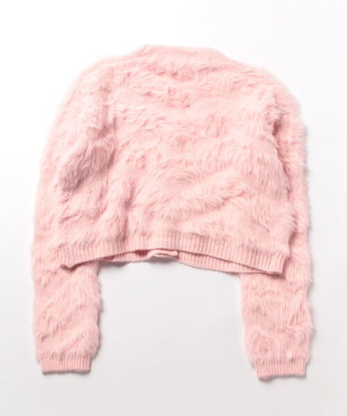 CECIL McBEE（セシルマクビー）の「ビジュー釦付きカーディガン（ニット/セーター・レディース・ピンク/ブラック/アイボリー・MEDIUM）」の4枚目の写真