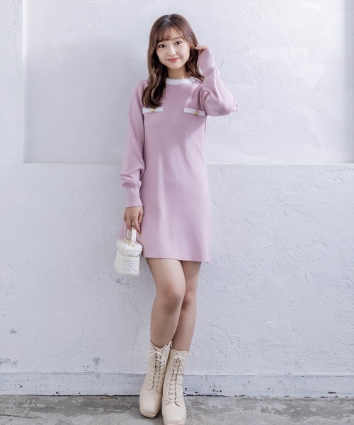 ❤️25新作 新品♡ SelfPortrait ピンク色ミニワンピース♡　E72 セルフポートレイト通販【self-portrait STYLE】