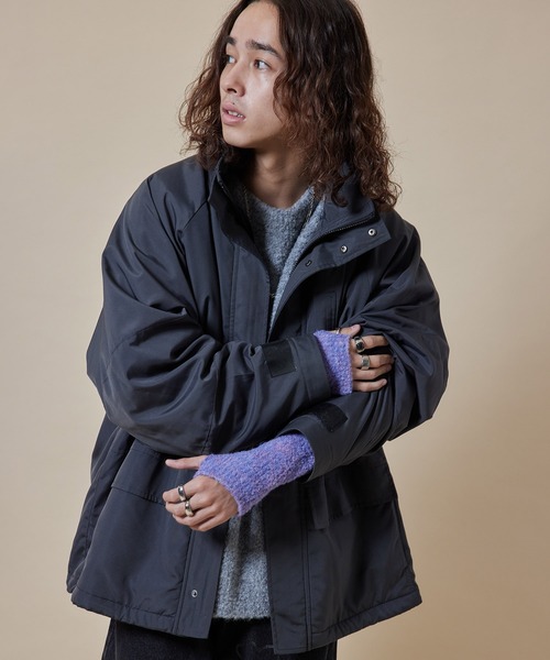 re_k by JUNRED(レクバイジュンレッド)の「re_k by JUNRED / カラースリーブメランジブークレニットプルオーバー(ニット/セーター・メンズ・チャコールグレー/ライトグレー/ブラック・L/M/S)」の18枚目の写真
