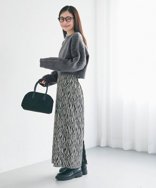 coca（coca）（コカ）の「モヘヤ風 ショート丈ニット（ニット/セーター