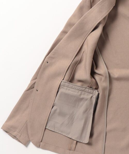 NANO universe（ナノユニバース）の「「N JACKET」セットアップ ライトウーリッシュツイル(セットアップ可)（セットアップ・メンズ・チャコール/ベージュ・M/S/L）」の4枚目の写真
