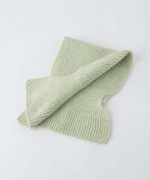 green label relaxing(グリーンレーベルリラクシング)の「GLR RBN ニットマフラー(マフラー・キッズ・ブラック/ライム/ナチュラル・FREE)」の3枚目の写真