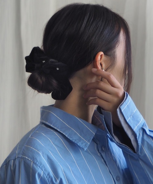 minia（ミニア）の「パールシュシュ（シュシュ・レディース・ブラック・FREE）」の4枚目の写真