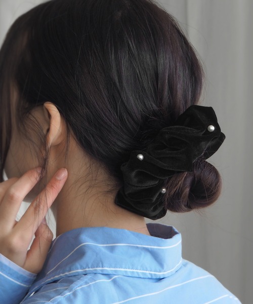 minia（ミニア）の「パールシュシュ（シュシュ・レディース・ブラック・FREE）」の18枚目の写真