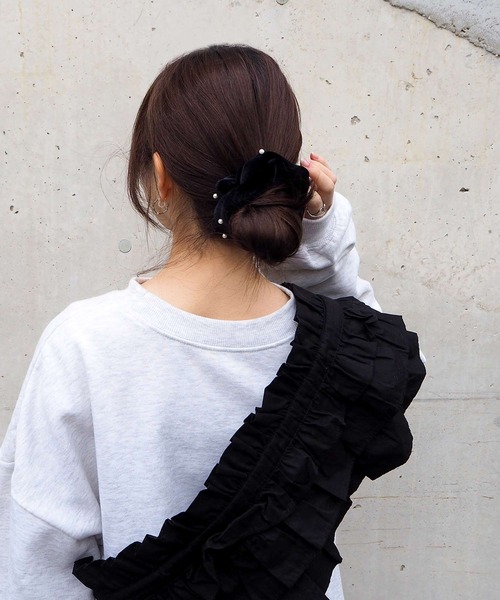 minia（ミニア）の「パールシュシュ（シュシュ・レディース・ブラック・FREE）」の15枚目の写真