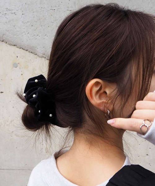 minia（ミニア）の「パールシュシュ（シュシュ・レディース・ブラック・FREE）」の16枚目の写真