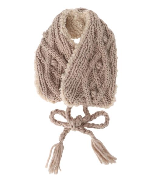 Samansa Mos2（サマンサ モスモス）の「2WAYニットイヤマフ付け襟（ネックレス・レディース・オフホワイト/モカ・F）」の9枚目の写真