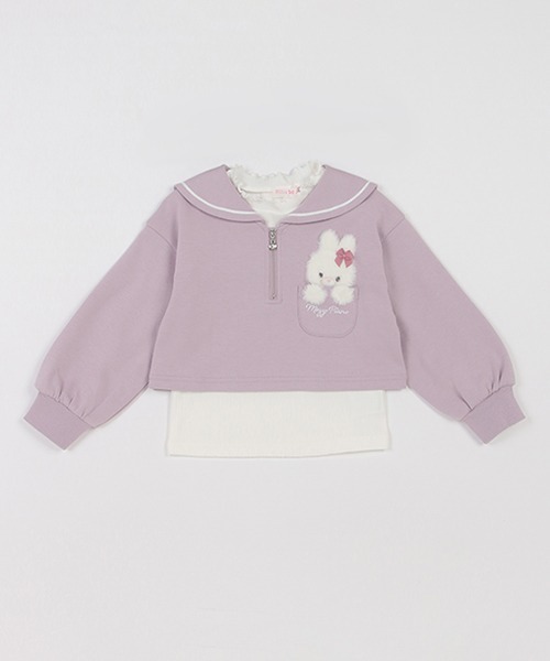 短丈セーラープルオーバー＆長袖プチハイネックセット