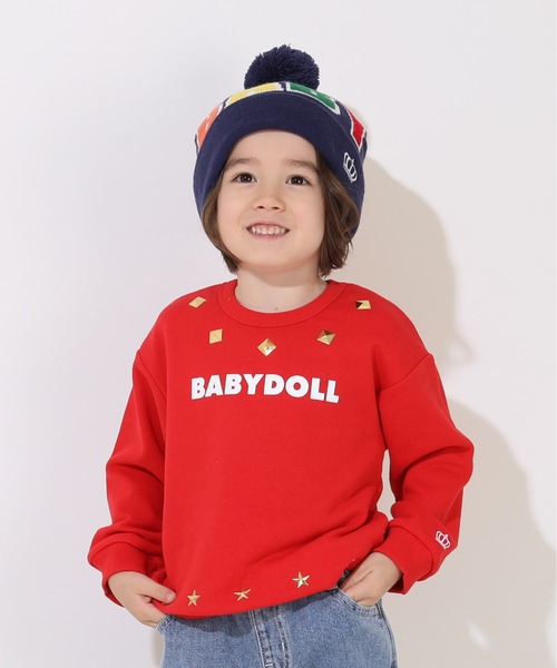 BABYDOLL(ベビードール)の「親子お揃い スタッズ トレーナー 8963K(スウェット・キッズ・ブラック/レッド・100cm/140cm/130cm/120cm/80cm/90cm/150cm)」の6枚目の写真