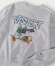 【VISION STREET WEAR/ヴィジョンストリートウェア】スプレーイラストスウェット/ビッグシルエット