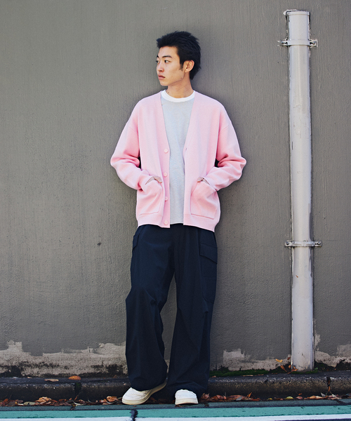 EDIFICE（エディフィス）の「ナイロントリコット HUGEASY カーゴパンツ（カーゴパンツ・メンズ・グレー/ネイビー・LARGE/MEDIUM）」の5枚目の写真