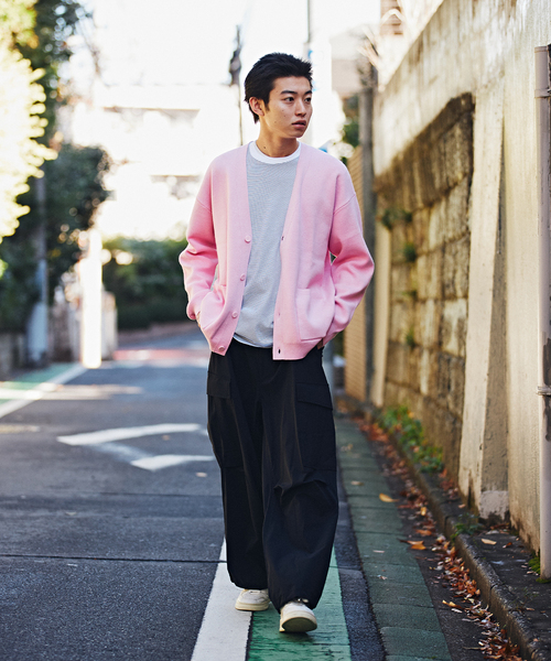 EDIFICE（エディフィス）の「ナイロントリコット HUGEASY カーゴパンツ（カーゴパンツ・メンズ・グレー/ネイビー・LARGE/MEDIUM）」の6枚目の写真