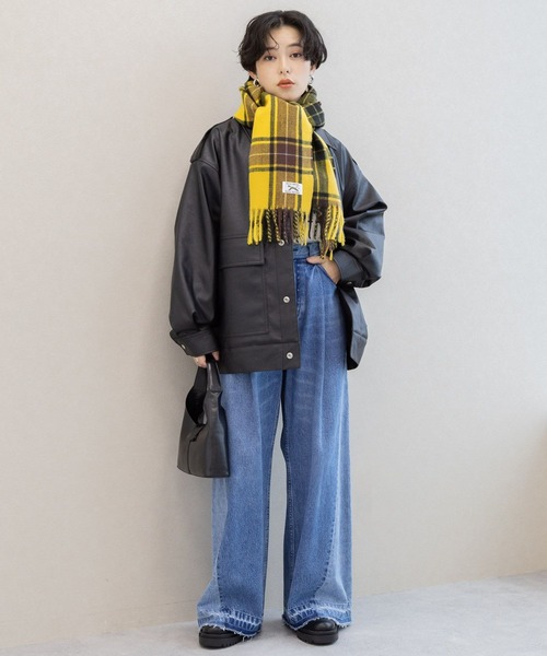 PENNEYS（ぺニーズ）の「【THE FOX】ユニセックス/チェックマフラー（マフラー・メンズ・ブラック/ダークグリーン/マスタード・FREE）」の16枚目の写真