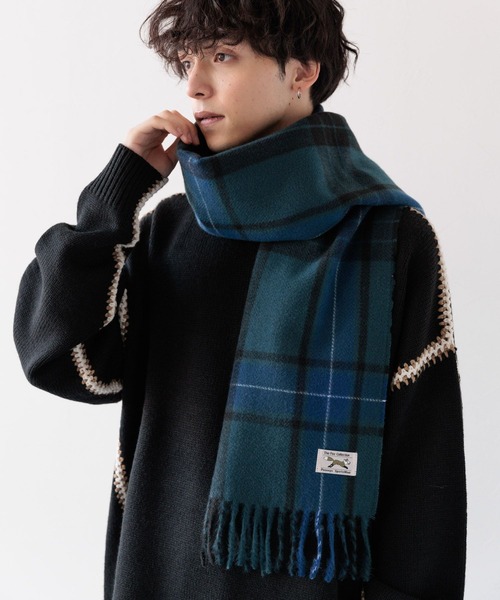 PENNEYS（ぺニーズ）の「【THE FOX】ユニセックス/チェックマフラー（マフラー・メンズ・ブラック/ダークグリーン/マスタード・FREE）」の18枚目の写真