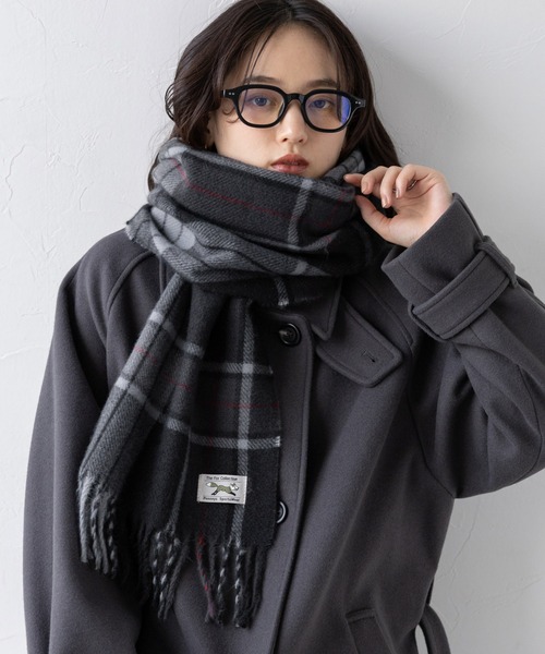 PENNEYS（ぺニーズ）の「【THE FOX】ユニセックス/チェックマフラー（マフラー・メンズ・ブラック/ダークグリーン/マスタード・FREE）」の8枚目の写真