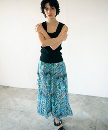 GRACE CONTINENTAL（グレースコンチネンタル）の「シフォンプリントギャザースカート（スカート）」