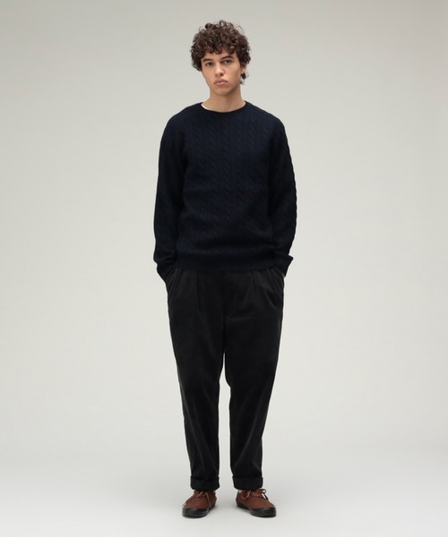 BEAMS PLUS（ビームスプラス）の「5ゲージ ケーブル クルーネック（ニット/セーター・メンズ・グレー/オフホワイト/ベージュ/ネイビー/ゴールド/オレンジ/グリーン/サックスブルー・S/XL/L/M）」の11枚目の写真