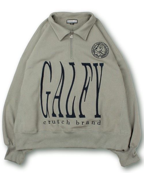 【激レア】GALFY グレー ハーフジップ パーカー Amazon.co.jp: 【GALFY/ガルフィー ピグメント染 ハーフジップ