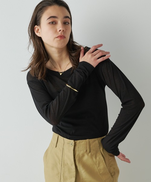 Whim Gazette 強撚シアープルオーバー美品 Whim Gazette（ウィムガゼット）の「強撚シアープルオーバー（Tシャツ