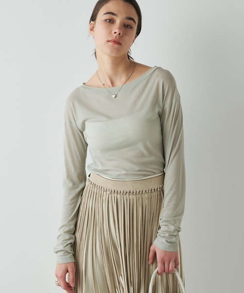 Whim Gazette 強撚シアープルオーバー美品 Whim Gazette（ウィムガゼット）の「強撚シアープルオーバー（Tシャツ