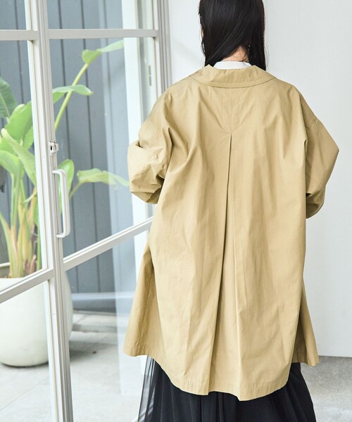 coen（コーエン）の「スクエアステンカラーコート（ステンカラーコート・レディース・ベージュ/ネイビー/ライトグレー・FREE）」の12枚目の写真