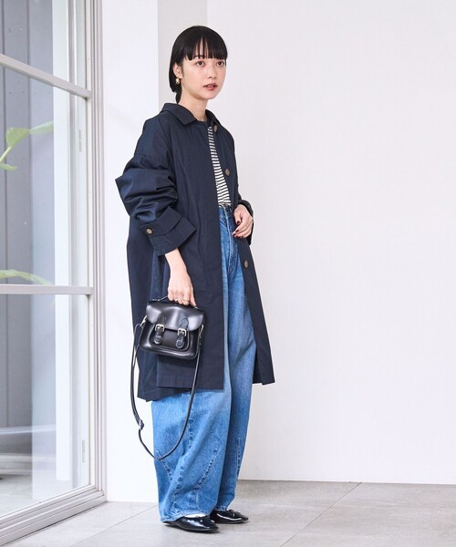 J03118 新品 21SS kolor ステンカラーコート ネイビー 3 楽天