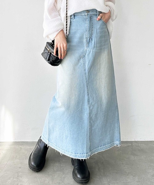 セール】【4サイズ展開】秋にぴったり。バックスリットデニム