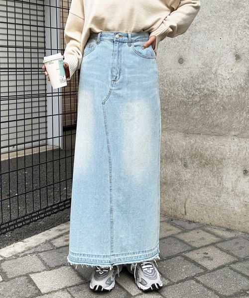 GeeRA（ジーラ）の「【S-LLサイズ展開】オールシーズン活躍。バックスリットデニムロングスカート（スカート・レディース・ブラック/ブルー/サックスブルー/ネイビー・LARGE/SMALL/MEDIUM/X-LARGE）」の15枚目の写真
