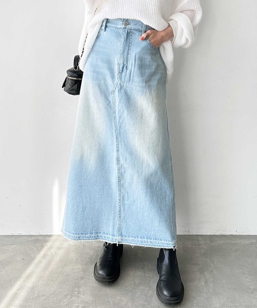 セール】【4サイズ展開】夏にぴったり。バックスリットデニム