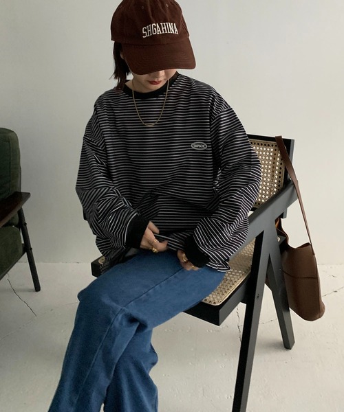 SHEPP(シープ)の「ウエストデザイン ハイウエスト ストレートデニムパンツ(デニムパンツ・レディース・ブラック/サックスブルー/ブルー・M/L/S/MEDIUM)」の22枚目の写真