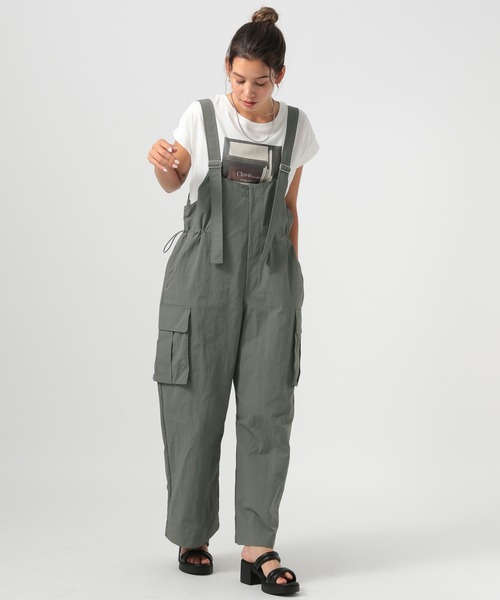 BAYFLOW（ベイフロー）の「ミリタリーオールインワン（つなぎ/オールインワン・レディース・ブラック/グレー・FREE）」の3枚目の写真