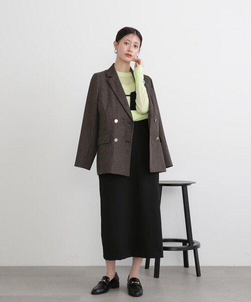 N.（N. Natural Beauty Basic）（エヌエヌナチュラルビューティーベーシック）の「◆メランジキャミワンピース（ワンピース・レディース・グレー/ブラック・MEDIUM）」の10枚目の写真