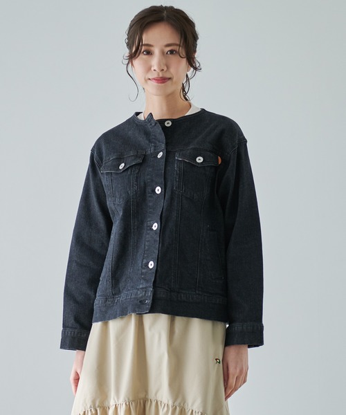 Arnold Palmer(アーノルドパーマー)の「カラーレス デニムジャケット(デニムジャケット・レディース・ダークブルー/ライトブルー/ブラック・S/L/M)」の14枚目の写真
