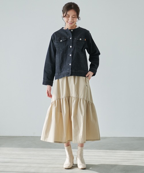 Arnold Palmer(アーノルドパーマー)の「カラーレス デニムジャケット(デニムジャケット・レディース・ダークブルー/ライトブルー/ブラック・S/L/M)」の15枚目の写真