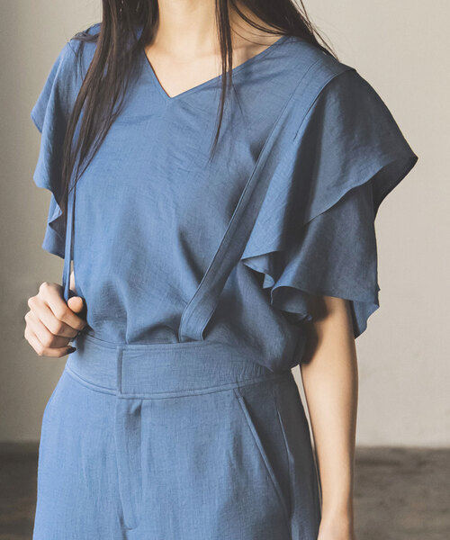 Noble(ノーブル)の「《追加》ファジーリネンサスペンダー2wayパンツ(その他パンツ・レディース・ブラック/ライトグレー/ブルー系その他・34/36/38/40)」の21枚目の写真