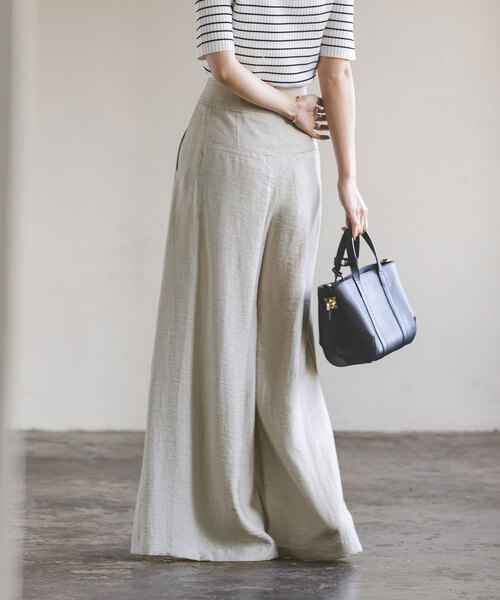 Noble(ノーブル)の「《追加》ファジーリネンサスペンダー2wayパンツ(その他パンツ・レディース・ブラック/ライトグレー/ブルー系その他・34/36/38/40)」の9枚目の写真