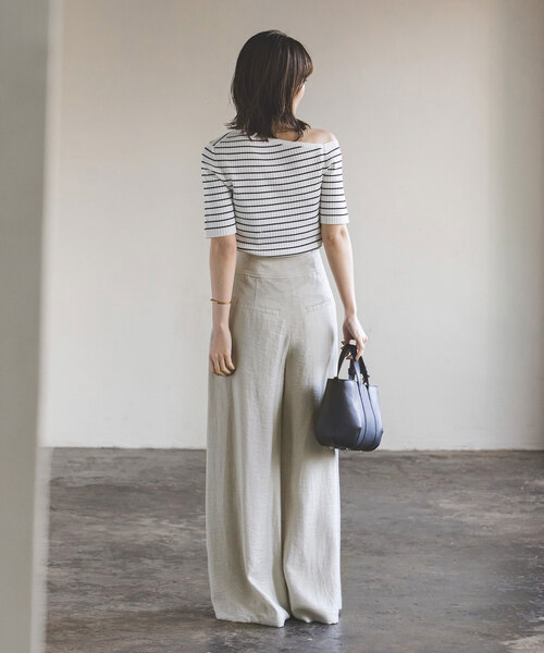 Noble(ノーブル)の「《追加》ファジーリネンサスペンダー2wayパンツ(その他パンツ・レディース・ブラック/ライトグレー/ブルー系その他・34/36/38/40)」の13枚目の写真