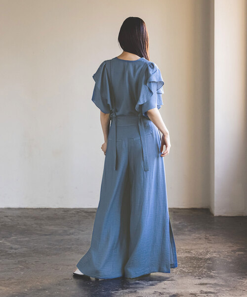 Noble(ノーブル)の「《追加》ファジーリネンサスペンダー2wayパンツ(その他パンツ・レディース・ブラック/ライトグレー/ブルー系その他・34/36/38/40)」の16枚目の写真