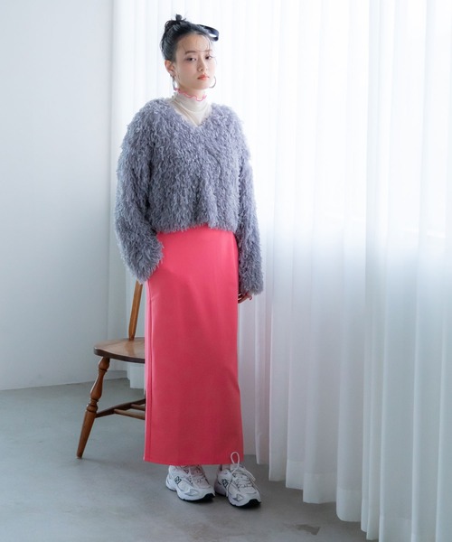 bohmal(ボマール)の「2wayフリンジプルオーバートップス(ニット/セーター・レディース・アイボリー/ブルー/ピンク/グレー・MEDIUM)」の15枚目の写真