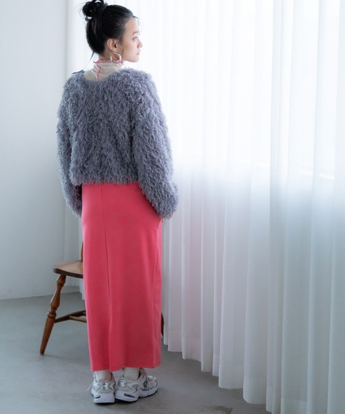 bohmal(ボマール)の「2wayフリンジプルオーバートップス(ニット/セーター・レディース・アイボリー/ブルー/ピンク/グレー・MEDIUM)」の13枚目の写真